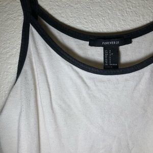 black and white crop tank top